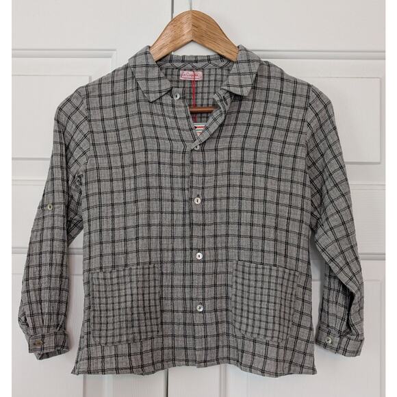 La Coqueta Caspar Plaid Cotton Boys Shirt - Picture 1 of 8